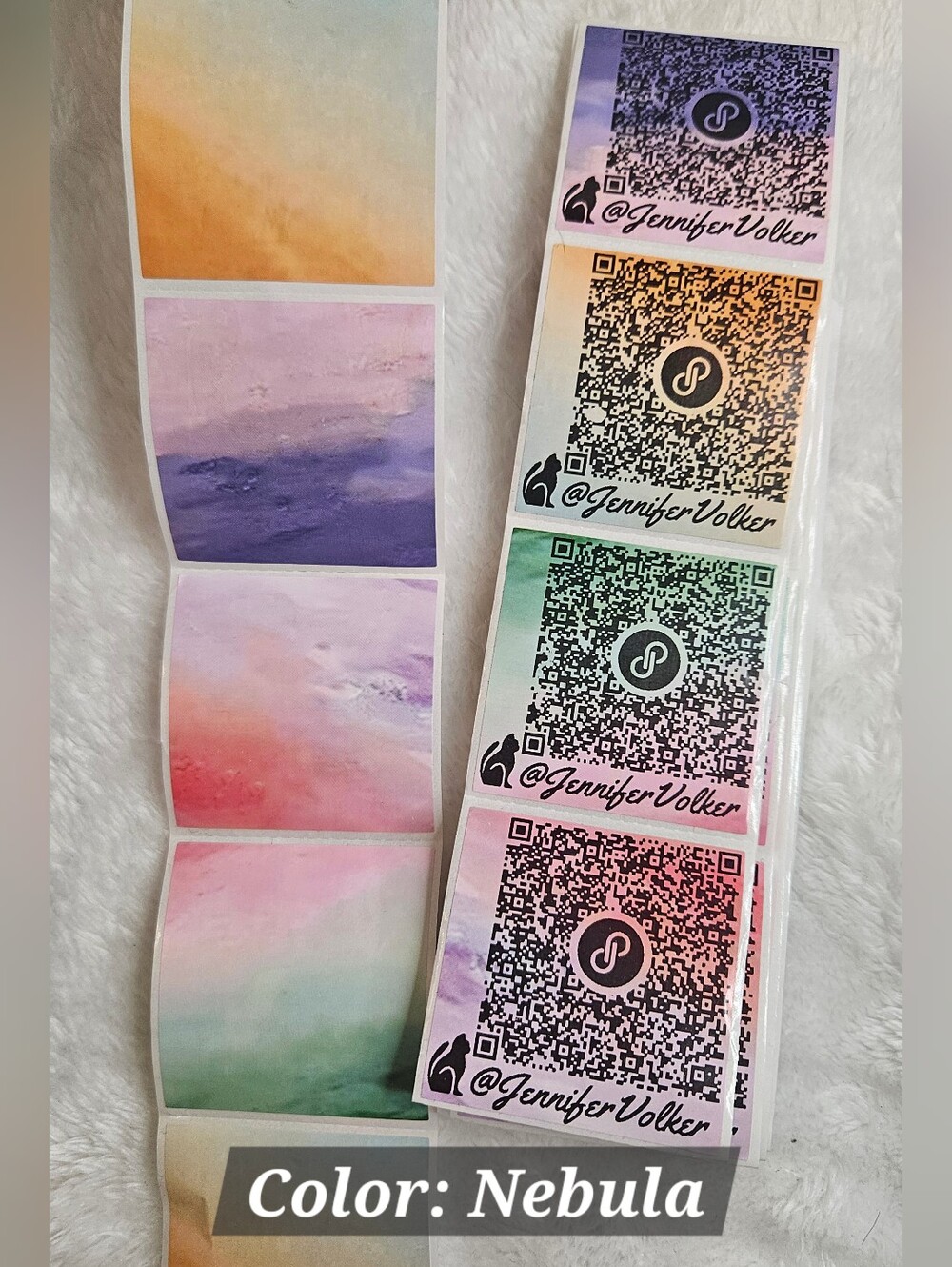 100 Customized Closet QR Code Stickers 2"x2" Squares